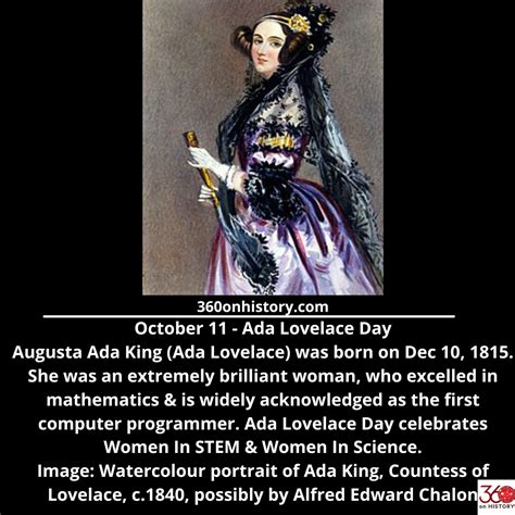 Augusta Ada King, Countess of Lovelace (ne Byron; 10 December 1815 27 November 1852) was an English mathematician and writer, chiefly known for her work on Charles Babbage &39;s proposed mechanical general-purpose computer, the Analytical Engine. . How did ada lovelace die